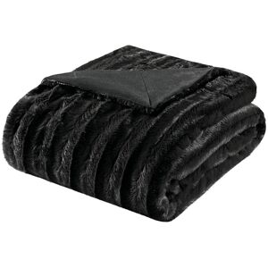 Gracie Mills - Wilfred Long Faux Fur Throw Blanket - Black Gracie Mills - Wilfred Long Faux Fur Throw Blanket - Black