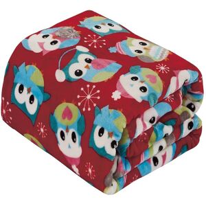Noble House - Plazatex MicroPlush Owl Printed Holiday Throw Blanket - 50x60" - Multi Noble House - Plazatex MicroPlush Owl Printed Holiday Throw Blanket - 50x60" - Multi
