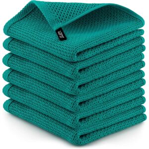Zulay Kitchen - Towels 6 Pack 100% Cotton Waffle Weave - 12x12” Super Absorbent Dish Towels for Kitchen Zulay Kitchen - Towels 6 Pack 100% Cotton Waffle Weave - 12x12” Super Absorbent Dish Towels for Kitchen