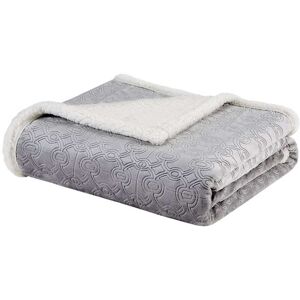Gracie Mills - Villarreal Oversized Plush Throw Blanket - Gray Gracie Mills - Villarreal Oversized Plush Throw Blanket - Gray