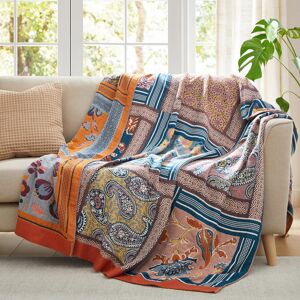 Peace Nest - 100% Cotton Boho Throw Blanket Rustic Home Decor Design, 60x80 inches - Patchwork Peace Nest - 100% Cotton Boho Throw Blanket Rustic Home Decor Design, 60x80 inches - Patchwork