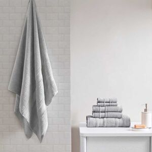 MOOSOO - Super Soft Cotton 6 Piece Towel Set, 2 Bath Towels 2 Hand Towel 2 Washcloths, 600 GSM 100% Cotton Towels for Bathroom - Silver MOOSOO - Super Soft Cotton 6 Piece Towel Set, 2 Bath Towels 2 Hand Towel 2 Washcloths, 600 GSM 100% Cotton Towels for Bathroom - Silver