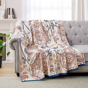 Peace Nest - 100% Cotton Boho Throw Blanket Rustic Home Decor Design, 60x80 inches - Medallion Peace Nest - 100% Cotton Boho Throw Blanket Rustic Home Decor Design, 60x80 inches - Medallion