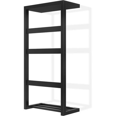 Dazzed Corner - 4-Tier Bamboo Wall Blanket Ladder, Towel Racks - Black Dazzed Corner - 4-Tier Bamboo Wall Blanket Ladder, Towel Racks - Black