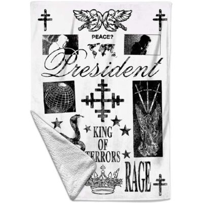 PopMarket - President - Rocksax - President - King of Terrors - Sherpa Fleece Throw (50 in x 60 in) - Multicolor PopMarket - President - Rocksax - President - King of Terrors - Sherpa Fleece Throw (50 in x 60 in) - Multicolor