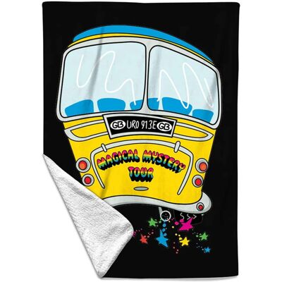 PopMarket - The Beatles - Rocksax - The Beatles - Magical Mystery Tour Bus - Sherpa Fleece Throw (50 in x 60 in) - Multicolor PopMarket - The Beatles - Rocksax - The Beatles - Magical Mystery Tour Bus - Sherpa Fleece Throw (50 in x 60 in) - Multicolor