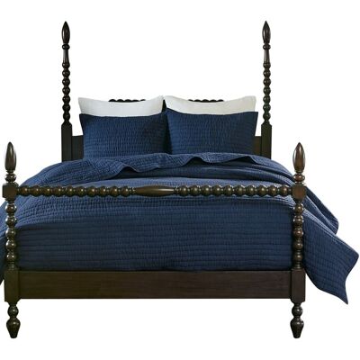 Gracie Mills - Rogelio Hand-Quilted Channel Stitching Cotton Quilt Set - Blue Gracie Mills - Rogelio Hand-Quilted Channel Stitching Cotton Quilt Set - Blue