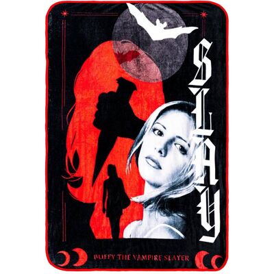 Silver Buffalo - Buffy The Vampire Slayer Fleece Throw Blanket 45 x 60 Inches - Black Silver Buffalo - Buffy The Vampire Slayer Fleece Throw Blanket 45 x 60 Inches - Black
