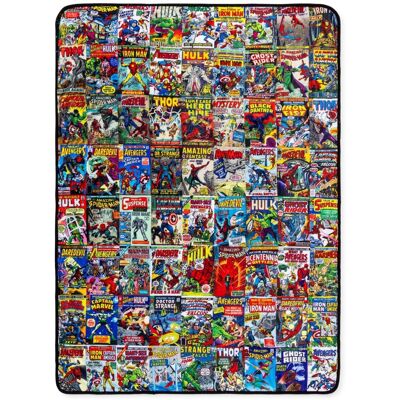 Surreal Entertainment - Marvel Comics Covers Fleece Throw Blanket 45 x 60 Inches - Red Surreal Entertainment - Marvel Comics Covers Fleece Throw Blanket 45 x 60 Inches - Red