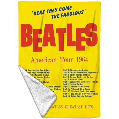PopMarket - The Beatles - Rocksax - The Beatles - America Tour Yellow - Sherpa Fleece Throw (50 in x 60 in) - Multicolor PopMarket - The Beatles - Rocksax - The Beatles - America Tour Yellow - Sherpa Fleece Throw (50 in x 60 in) - Multicolor