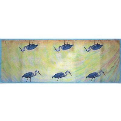 Betsy Drake - Blue Heron Table Runner 13x36 - Multicolored Betsy Drake - Blue Heron Table Runner 13x36 - Multicolored