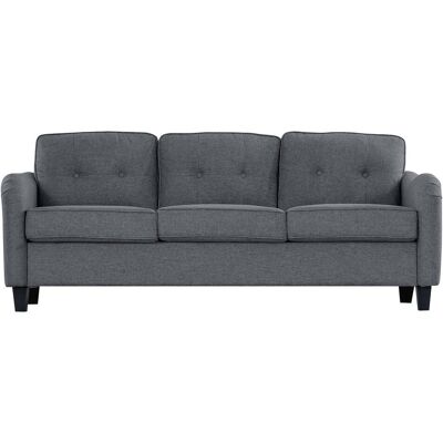 Boyel Living - Modern 3-Piece Linen Fabric Living Room Set - Gray/Black Boyel Living - Modern 3-Piece Linen Fabric Living Room Set - Gray/Black