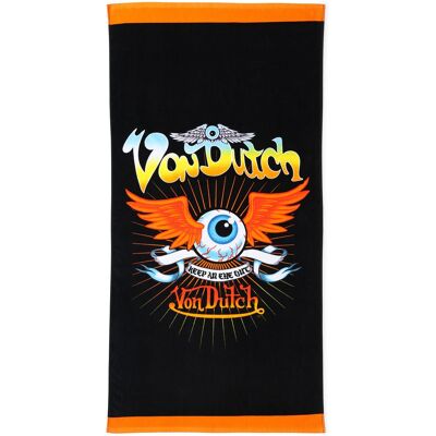 Von Dutch - Iconic Y2K 100% Cotton 30"x60" Beach Towel Cross Roads - Crossroads Von Dutch - Iconic Y2K 100% Cotton 30"x60" Beach Towel Cross Roads - Crossroads