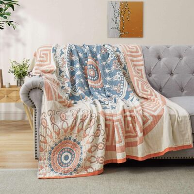 Peace Nest - 100% Cotton Throw Blanket Rustic Home Decor Design, 60x80 inches - Boho Peace Nest - 100% Cotton Throw Blanket Rustic Home Decor Design, 60x80 inches - Boho