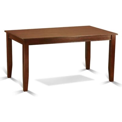 East West Furniture - DUFO5-MAH-46 5-Piece Dinette Set Includes 1 Kitchen Dining Table and 4 Brown Linen Fabric Dining - Mahogany East West Furniture - DUFO5-MAH-46 5-Piece Dinette Set Includes 1 Kitchen Dining Table and 4 Brown Linen Fabric Dining - Mahogany