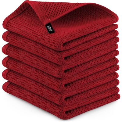 Zulay Kitchen - Towels 6 Pack 100% Cotton Waffle Weave - 12x12” Super Absorbent Dish Towels for Kitchen Zulay Kitchen - Towels 6 Pack 100% Cotton Waffle Weave - 12x12” Super Absorbent Dish Towels for Kitchen
