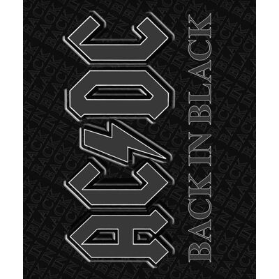 PopMarket - AC/DC - Rocksax - AC/DC - Back In Black - Sherpa Fleece Throw (50 in x 60 in) - Multicolor PopMarket - AC/DC - Rocksax - AC/DC - Back In Black - Sherpa Fleece Throw (50 in x 60 in) - Multicolor