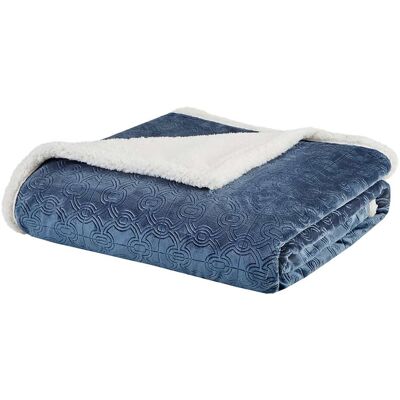 Gracie Mills - Villarreal Oversized Plush Throw Blanket - Blue Gracie Mills - Villarreal Oversized Plush Throw Blanket - Blue