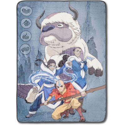 Silver Buffalo - Avatar: The Last Airbender Group Fleece Throw Blanket 45 x 60 Inches - Blue Silver Buffalo - Avatar: The Last Airbender Group Fleece Throw Blanket 45 x 60 Inches - Blue