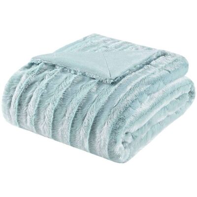 Gracie Mills - Wilfred Long Faux Fur Throw Blanket - Blue Gracie Mills - Wilfred Long Faux Fur Throw Blanket - Blue