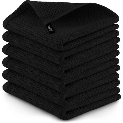 Zulay Kitchen - Towels 6 Pack 100% Cotton Waffle Weave - 12x12” Super Absorbent Dish Towels for Kitchen Zulay Kitchen - Towels 6 Pack 100% Cotton Waffle Weave - 12x12” Super Absorbent Dish Towels for Kitchen