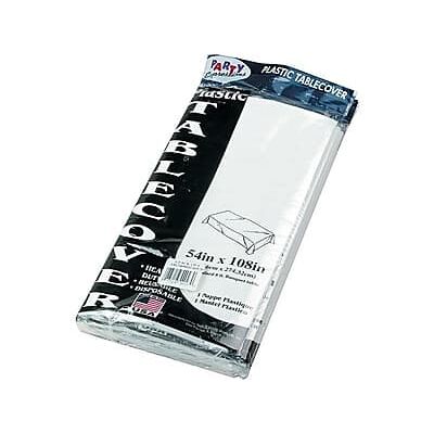 TABLE MATE - Heavy Duty 108"W x 54"D Solid Table Cover 6/Pack - White TABLE MATE - Heavy Duty 108"W x 54"D Solid Table Cover 6/Pack - White