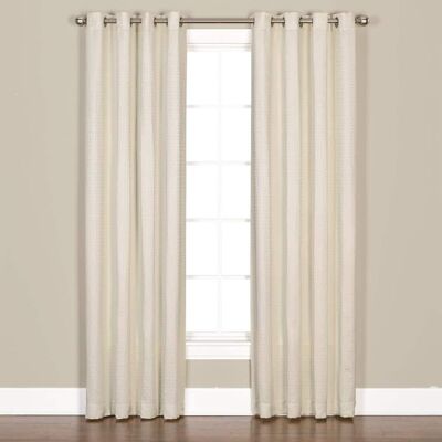 SKL Home - Saturday Knight Ltd Parkland Windowpane Tailored Fabric Panel - 55" x 63" - Natural SKL Home - Saturday Knight Ltd Parkland Windowpane Tailored Fabric Panel - 55" x 63" - Natural