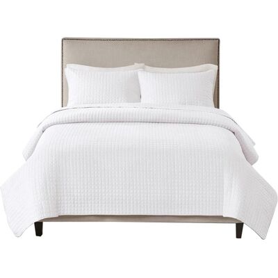 Gracie Mills - Geoffrey 3 Piece Reversible Quilt Set - White Gracie Mills - Geoffrey 3 Piece Reversible Quilt Set - White