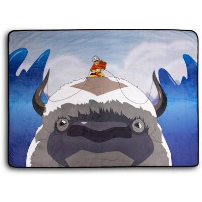 Surreal Entertainment - Avatar: The Last Airbender Aang and Appa Fleece Throw Blanket 45 x 60 Inches - Blue Surreal Entertainment - Avatar: The Last Airbender Aang and Appa Fleece Throw Blanket 45 x 60 Inches - Blue