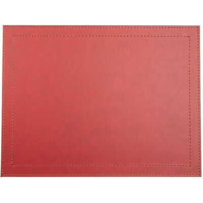 Frieling - Davanti by Classic Luxe Placemats Set of 6, Rectangular 16.5 x 12.5 Inch Indoor Outdoor Table Placemats - Ruby Red Frieling - Davanti by Classic Luxe Placemats Set of 6, Rectangular 16.5 x 12.5 Inch Indoor Outdoor Table Placemats - Ruby Red