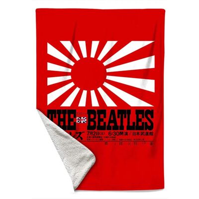 PopMarket - The Beatles - Rocksax - The Beatles - Japan Flag - Sherpa Fleece Throw (50 in x 60 in) - Multicolor PopMarket - The Beatles - Rocksax - The Beatles - Japan Flag - Sherpa Fleece Throw (50 in x 60 in) - Multicolor
