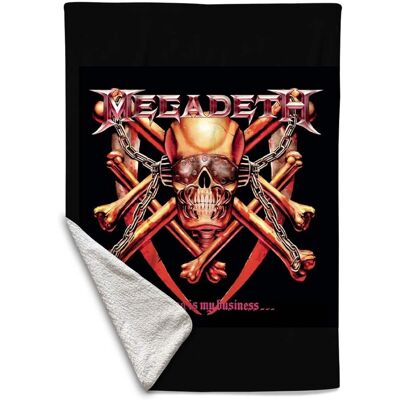 PopMarket - Megadeth - Rocksax - Megadeth - Killing Is My Business - Sherpa Fleece Throw (50 in x 60 in) - Multicolor PopMarket - Megadeth - Rocksax - Megadeth - Killing Is My Business - Sherpa Fleece Throw (50 in x 60 in) - Multicolor
