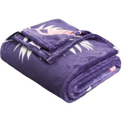 Noble House - Plazatex Holiday Navy Flamingo Design Micro Plush Throw Blanket - 50x60", Multicolor - Multi Noble House - Plazatex Holiday Navy Flamingo Design Micro Plush Throw Blanket - 50x60", Multicolor - Multi