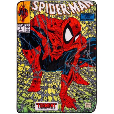 Surreal Entertainment - Marvel Comics Spider-Man Comic Book Cover Fleece Throw Blanket 45 x 60 Inches - Multi-Colored Surreal Entertainment - Marvel Comics Spider-Man Comic Book Cover Fleece Throw Blanket 45 x 60 Inches - Multi-Colored