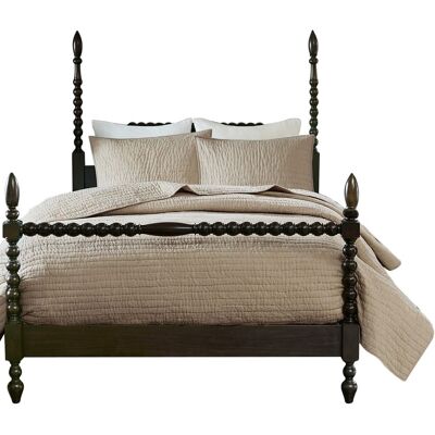 Gracie Mills - Rogelio Hand-Quilted Channel Stitching Cotton Quilt Set - Linen Gracie Mills - Rogelio Hand-Quilted Channel Stitching Cotton Quilt Set - Linen