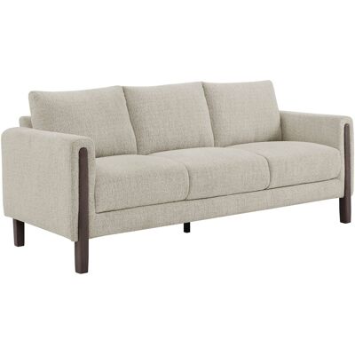 Hawken Boucle Fabric Sofa by Modway - Parchment Espresso Hawken Boucle Fabric Sofa by Modway - Parchment Espresso