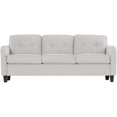 Boyel Living - Modern 3-Piece Linen Fabric Living Room Set - Beige and Black Boyel Living - Modern 3-Piece Linen Fabric Living Room Set - Beige and Black