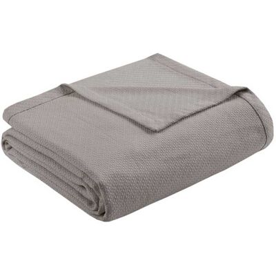 Gracie Mills - Janette Ring Spun Cotton Blanket - Gray Gracie Mills - Janette Ring Spun Cotton Blanket - Gray