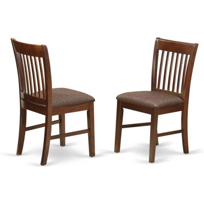 East West Furniture - DMNF3-MAH-C 3 Piece Kitchen Table Set - Dinning Table and 2 Linen Fabric Kitchen - Mahogany East West Furniture - DMNF3-MAH-C 3 Piece Kitchen Table Set - Dinning Table and 2 Linen Fabric Kitchen - Mahogany