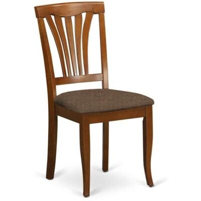 FurniFact - Elegant Wooden Dining Chairs – Linen Fabric Kitchen Chairs - Saddle Brown FurniFact - Elegant Wooden Dining Chairs – Linen Fabric Kitchen Chairs - Saddle Brown