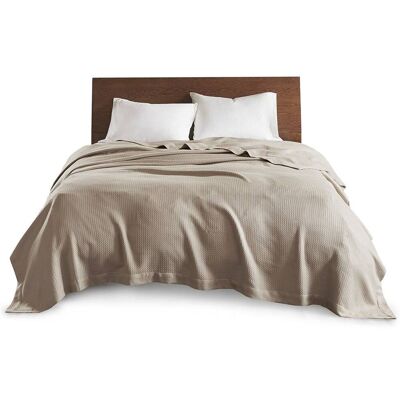 Gracie Mills - Caitlin Pure Comfort Egyptian Cotton Blanket - Khaki Gracie Mills - Caitlin Pure Comfort Egyptian Cotton Blanket - Khaki
