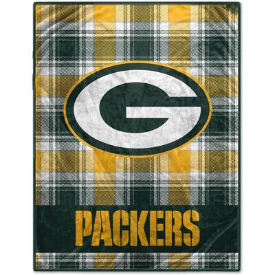 Pegasus - Green Bay Packers 66" x 95" Oversized Plaid FAN-mily Ultra Cozy Blanket - Multicolor Pegasus - Green Bay Packers 66" x 95" Oversized Plaid FAN-mily Ultra Cozy Blanket - Multicolor