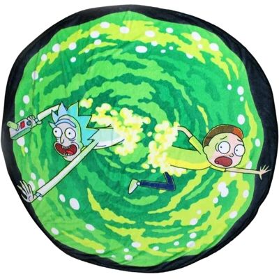 Just Funky - Rick and Morty Round Portal 48 Inch Fleece Throw Blanket - Green Just Funky - Rick and Morty Round Portal 48 Inch Fleece Throw Blanket - Green