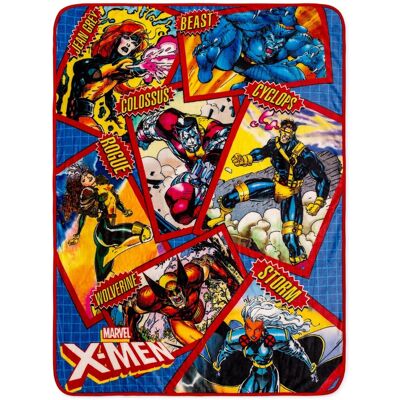 Marvel - X-Men Character Cards Raschel Throw Blanket 45 x 60 Inches - Multi-Colored Marvel - X-Men Character Cards Raschel Throw Blanket 45 x 60 Inches - Multi-Colored
