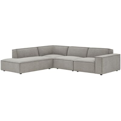 Restore 4-Piece Performance Fabric Upholstered Modular L-Shaped Sofa by Modway - Pewter Restore 4-Piece Performance Fabric Upholstered Modular L-Shaped Sofa by Modway - Pewter