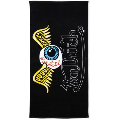 Von Dutch - Iconic Y2K 100% Cotton 30"x60" Beach Towel - Flying Eyeball Von Dutch - Iconic Y2K 100% Cotton 30"x60" Beach Towel - Flying Eyeball
