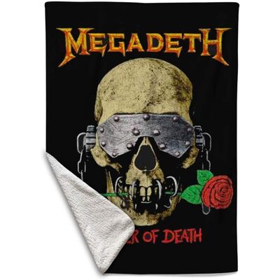 PopMarket - Megadeth - Rocksax - Megadeth - Master of Death - Sherpa Fleece Throw (50 in x 60 in) - Multicolor PopMarket - Megadeth - Rocksax - Megadeth - Master of Death - Sherpa Fleece Throw (50 in x 60 in) - Multicolor