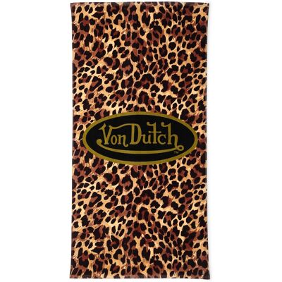 Von Dutch - Iconic Y2K 100% Cotton 30"x60" Beach Towel - Leopard Von Dutch - Iconic Y2K 100% Cotton 30"x60" Beach Towel - Leopard