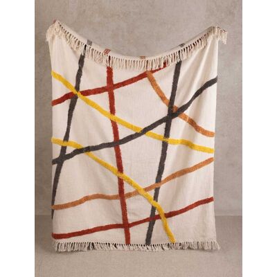 GAURI KOHLI - Tashi Throw Blanket - Multicolored GAURI KOHLI - Tashi Throw Blanket - Multicolored