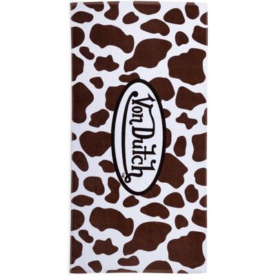 Von Dutch - Iconic Y2K 100% Cotton 30"x60" Beach Towel - Brown Cow Von Dutch - Iconic Y2K 100% Cotton 30"x60" Beach Towel - Brown Cow